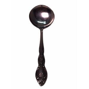 Vintage Flatware‎ Stainless Korea Solid gravy small ladle lustreware Rose 6.75"